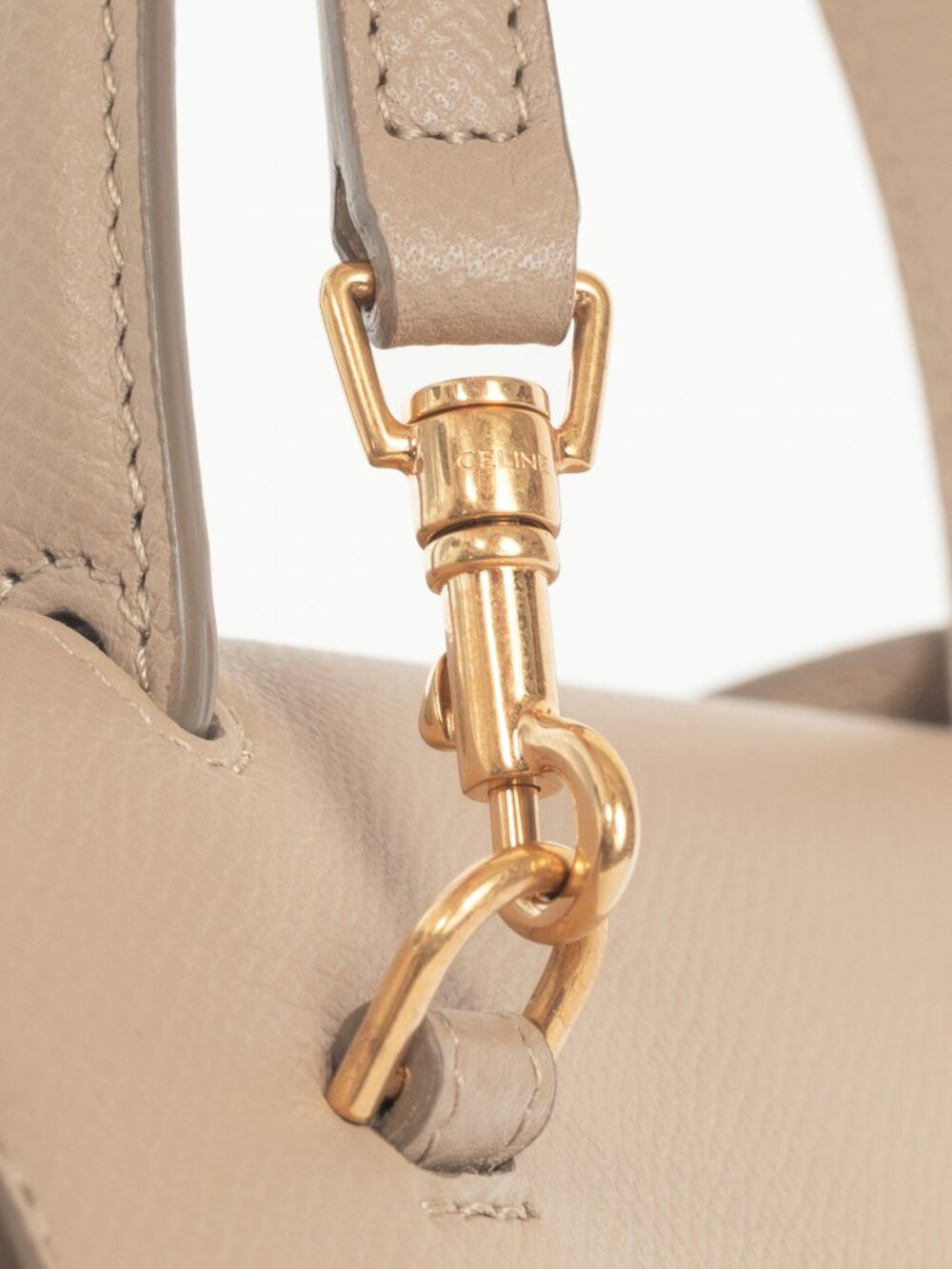Celine Taupe Grained Calfskin Micro Belt Bag - Picture 7 of 14